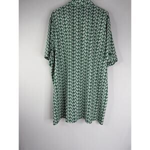 Good Good Golf Polo Shirt Men 3XL Green All Over Print Golf Balls Performance